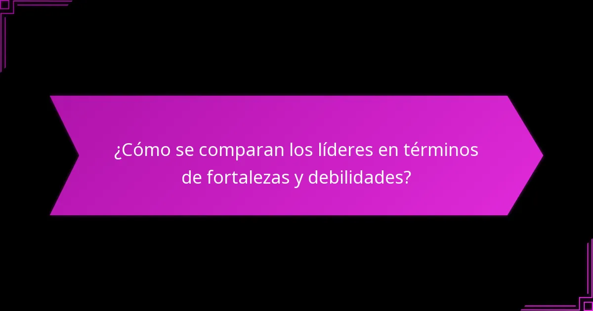 ¿Cómo varían las ventajas estratégicas entre los líderes?